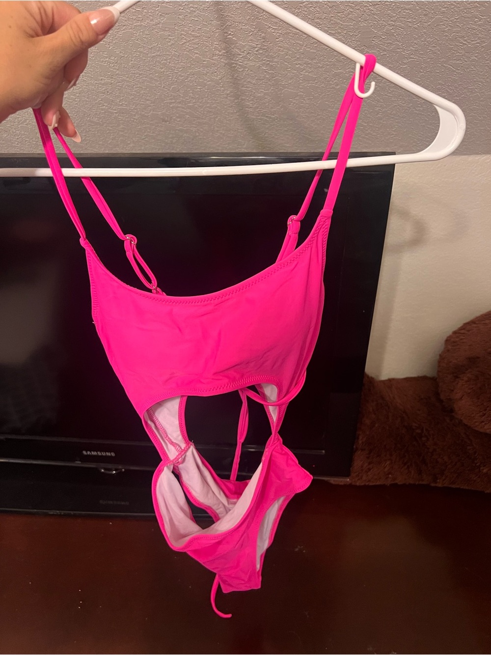Hot Pink Women's One-Piece Swimwear
